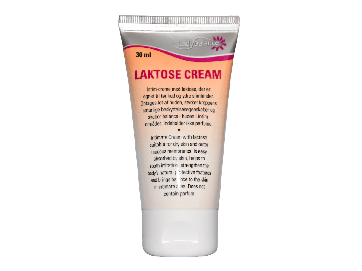 LadyBalance® Lactose Cream – external intimate care cream in tube with original packaging